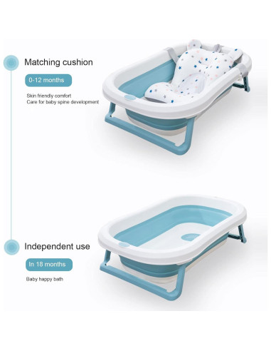 Almohadilla de Soporte para Baño Bebés SALALIS - Estrellas Blancas