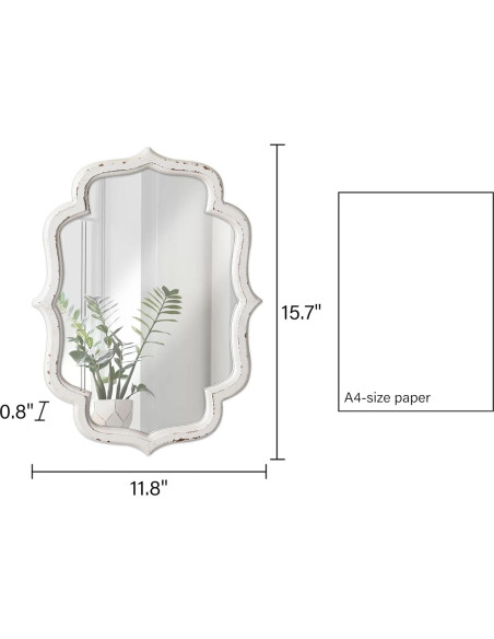 Espejo de Pared Vintage Sintosin 40.64x30.48 cm Rústico Espejo de Pared Vintage Sintosin 40.64x30.48 cm Rústico