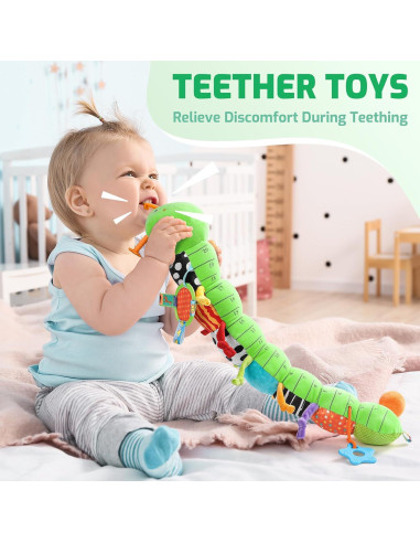 Juguete Sensorial para Bebés Sumobaby Oruga Verde 0-12 Meses