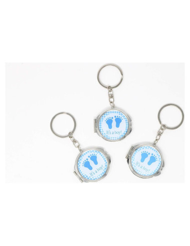 12 Espejos Compactos Llavero Baby Shower AmoreCreations