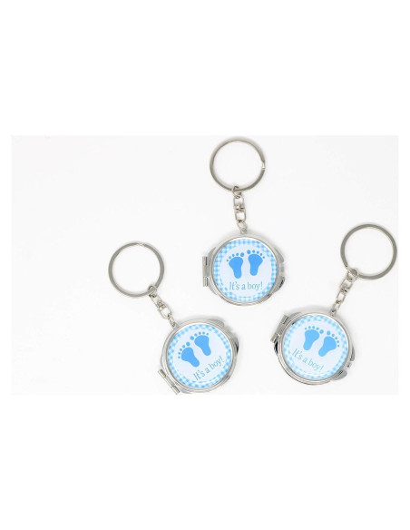 12 Espejos Compactos Llavero Baby Shower AmoreCreations