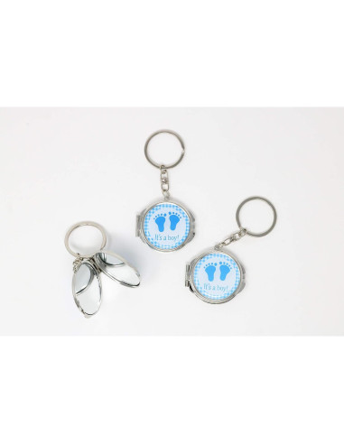 12 Espejos Compactos Llavero Baby Shower AmoreCreations