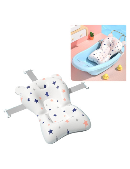 Asiento de Baño para Bebés Blanco - Almohadilla Antideslizante
