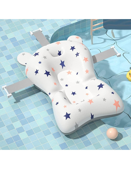 Asiento de Baño para Bebés Blanco - Almohadilla Antideslizante