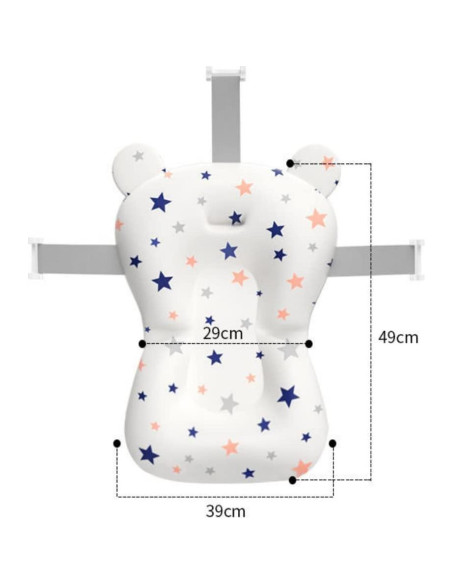 Asiento de Baño para Bebés Blanco - Almohadilla Antideslizante