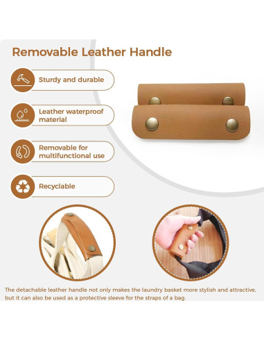 Cesta de Almacenamiento Grande danpinera 108L Algodón Gris