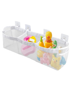 Organizador de Juguetes de Baño JIANWEI, 3 Compartimentos, Blanco