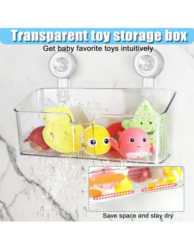 Soporte de Almacenamiento de Juguetes de Baño ERTIUANIO 2 Pcs
