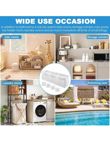 Organizador de Juguetes de Baño JIANWEI, 3 Compartimentos, Blanco