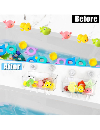 Soporte de Almacenamiento de Juguetes de Baño ERTIUANIO 2 Pcs