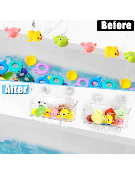 Soporte de Almacenamiento de Juguetes de Baño ERTIUANIO 2 Pcs