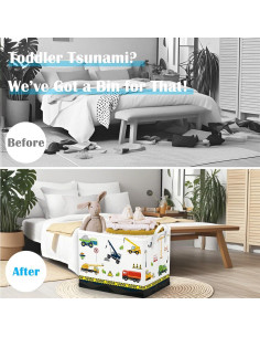 Cesta de Almacenamiento Runtoo 36L Plegable para Bebés 2