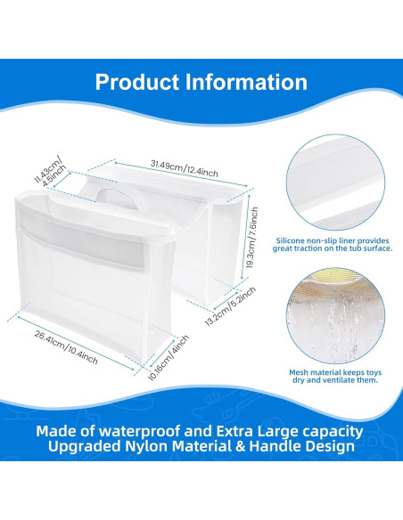 Organizador de Juguetes de Baño Alunduto - 2 Compartimentos Organizador de Juguetes de Baño Alunduto - 2 Compartimentos