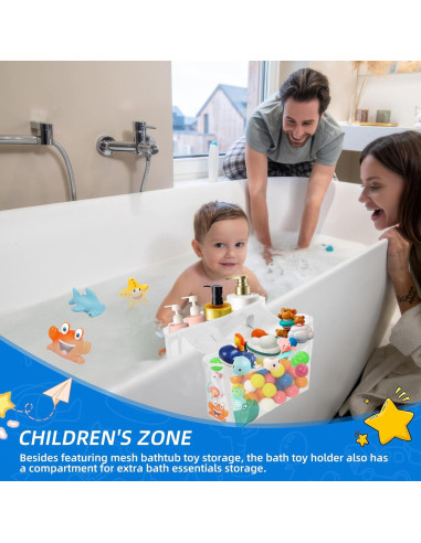 Organizador de Juguetes de Baño Alunduto - 2 Compartimentos