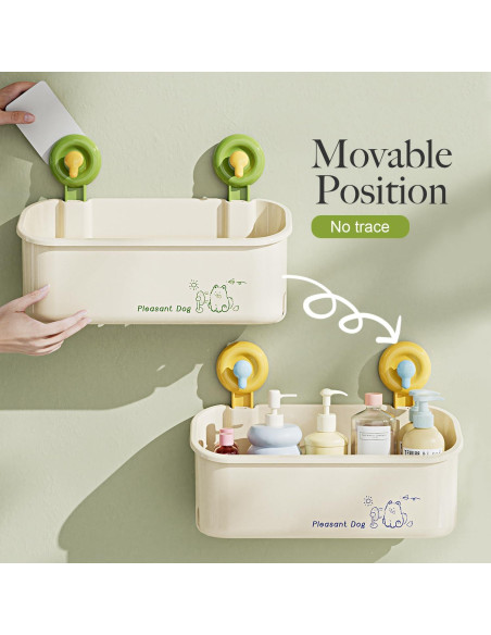 Almacenamiento de Juguetes de Baño CBJHPZ Amarillo con Ventosas