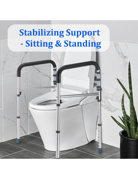 Barra de Seguridad para Inodoro Coelineao Ajustable Gris