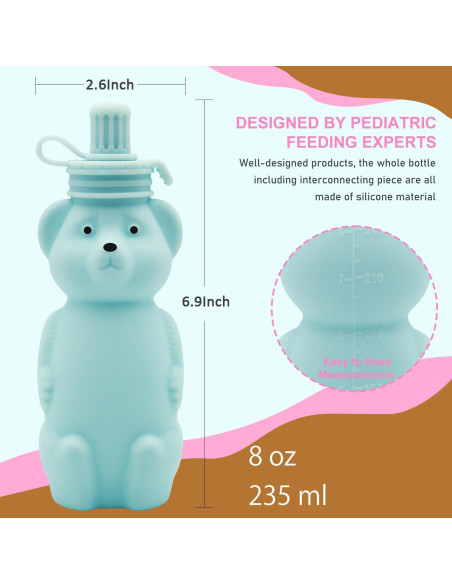 Taza de Pajita de Silicona Mootikar 8oz Libre de BPA Aqua