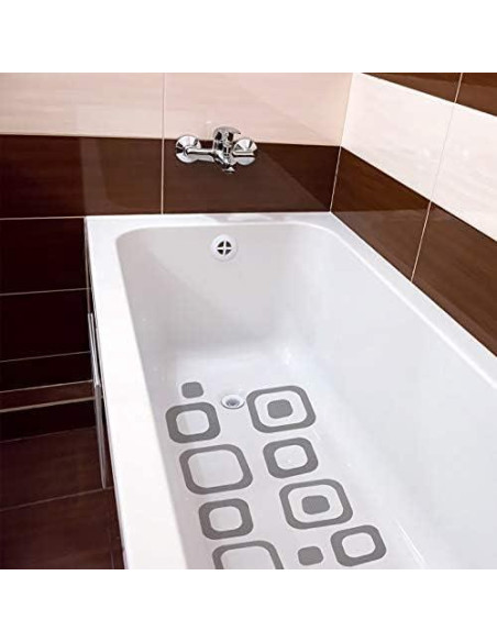 20 Piezas Stickers Antideslizantes Patelai para Baño 10x10 cm