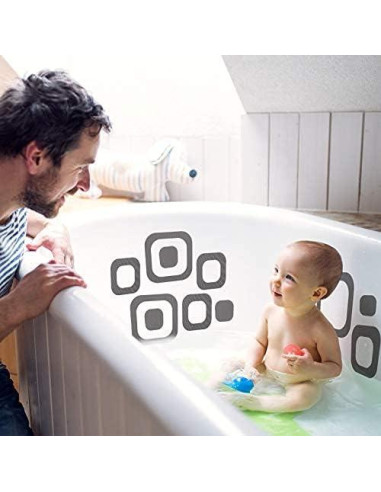 20 Piezas Stickers Antideslizantes Patelai para Baño 10x10 cm