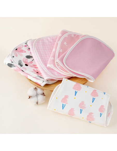 Toallas de Eructo para Bebés Yoofoss 100% Algodón Orgánico - Paquete de 5