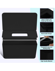 54 Toallitas de Tela Reutilizables para Bebés con Dispensador Negro 2