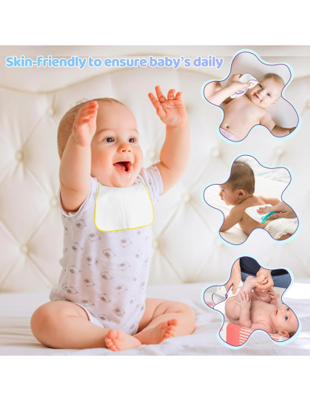 54 Toallitas de Tela Reutilizables para Bebés con Dispensador Negro