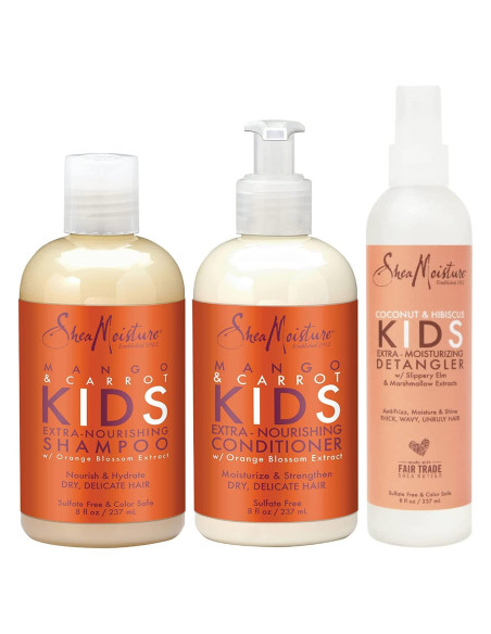 Set de Champú y Acondicionador SheaMoisture KIDS 3 Piezas