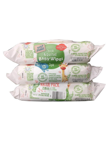 Toallitas Húmedas para Bebés Little Journey - 216 Unidades