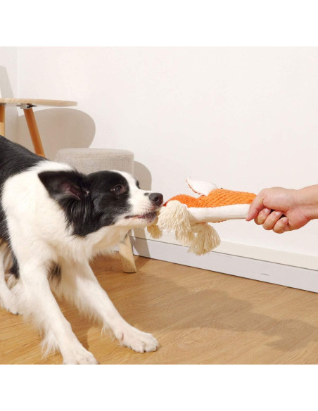 Juguete de Peluche para Perros Zorro Sedioso - Algodón Natural Juguete de Peluche para Perros Zorro Sedioso - Algodón Natural
