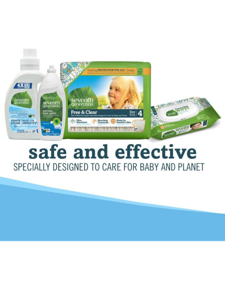 Toallitas para Bebés Seventh Generation Free & Clear 768 Unidades