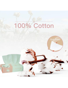 Toallitas Secas Extra Gruesas Careboree 100% Algodón 20x20cm 2