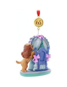 Adorno 65 Aniversario Lady y el Vagabundo Disney 7.62 cm 2