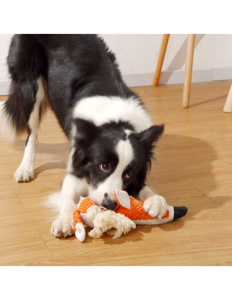 Juguete de Peluche para Perros Zorro Sedioso - Algodón Natural Juguete de Peluche para Perros Zorro Sedioso - Algodón Natural