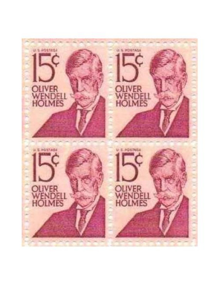 Juego de 4 Sellos Postales Oliver Wendell Holmes 15 Centavos