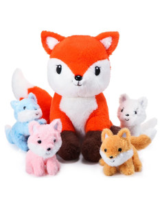 Conjunto de Juguetes de Peluche Zorro HyDren 5 Piezas 35 cm