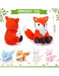 Conjunto de Juguetes de Peluche Zorro HyDren 5 Piezas 35 cm 2