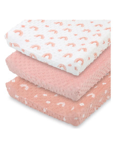 Juego de Fundas de Almohadilla para Cambiar The Peanutshell Rosa Minky