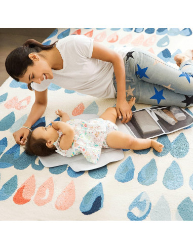 Kit de Cambio de Pañales Portátil Munchkin Gris con Almohadilla