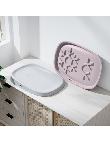 Almohadilla para Cambiar Bebés Bellababy Gris Impermeable 70x48 cm