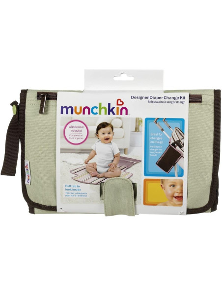 Kit de Cambio de Pañales Portátil Munchkin Gris con Almohadilla