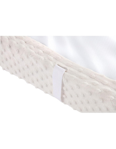 Funda de Cambiador Sólida Beige Minky 81x41 cm Lavable