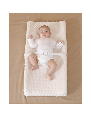 Funda de Cambiador Sólida Beige Minky 81x41 cm Lavable