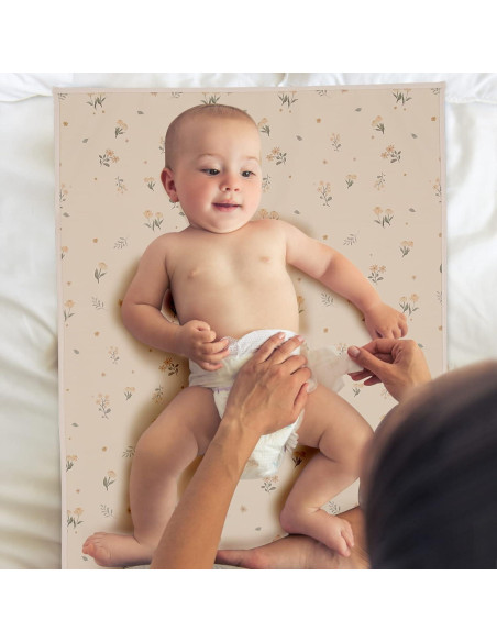 Alfombrilla de Cambio de Bebé Cuero Vegano Plegable 71x51cm