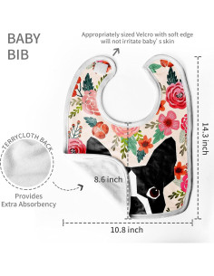 Babero Premium para Bebés Granbey Perro Boston Terrier 27x35cm 2