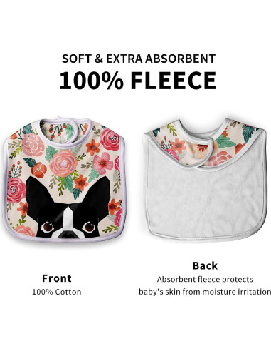 Babero Premium para Bebés Granbey Perro Boston Terrier 27x35cm