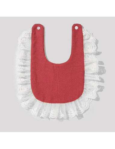 Babero de Encaje Muslín Surakey para Bebé - Ajustable, Absorbente