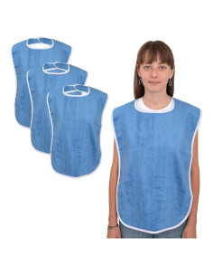 Baberos para Adultos Elaine Karen 3 Pack Algodón Ajustables