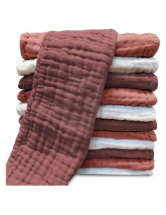 Paños de Eructo de Muselina 100% Algodón Sunny zzzZZ - 12 Piezas