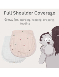 Pañuelos de Eructo Ali+Oli 2-pk Muselina Orgánica Bebés 2