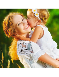 Paños de Eructo para Bebés SATINIOR 5 Piezas Blancos Absorbentes 2